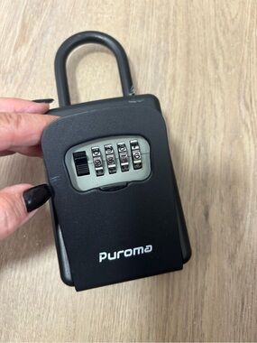 Roma Black Combination Key Safe Lockbox